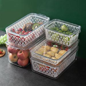 Egg Food Storage Containers for Refrigerator Organizer Bins with Lid