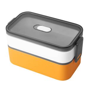 Lunch Box 2 Stackable Compartments for Adults Plastic Meal Prep Food Storage Container