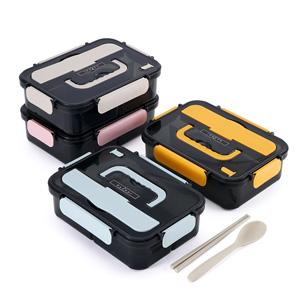 Lunch Container with Utensils Plastic Lunch Box with 3 Compartments for Adults