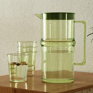 Plastic Pitcher and Cups Set Water Jug with Spout