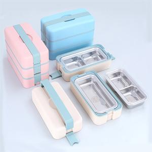 Premium Portable Thermal Insulated Bento Lunch Box Set for Men with Stainless Steel Containers