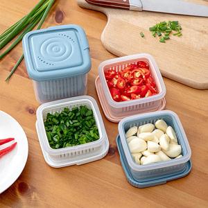 Produce Saver Containers with Drainage Refrigerator Organizers