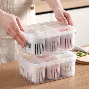 Produce Saver Food Storage Containers with Lid and Drainage