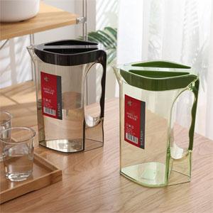 Water Jug with Lid Handle and Cups Set Plastic Pitcher